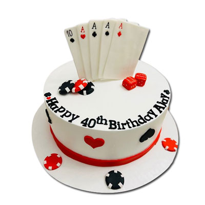 "Delicious Solitaire theme cake (3 kgs) - Click here to View more details about this Product